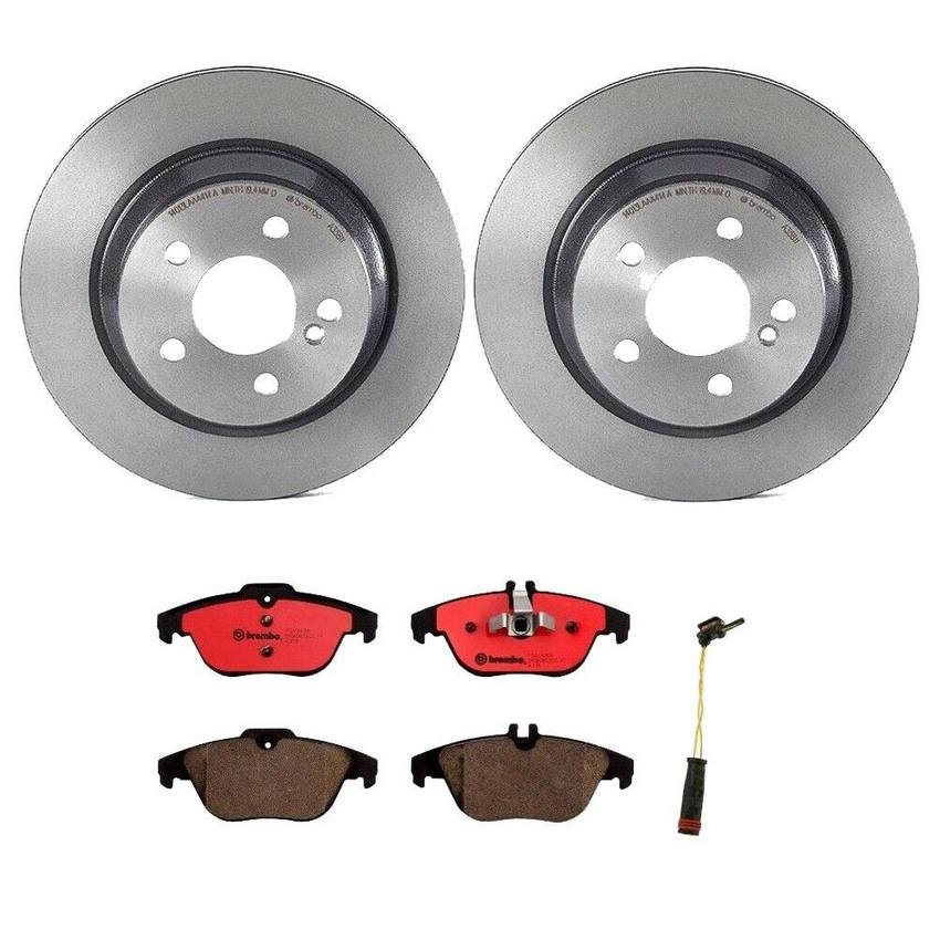 Mercedes Brembo Brakes Kit - Pads and Rotors Rear (300mm) (Low-Met) 000423091207 - Brembo 2858581KIT